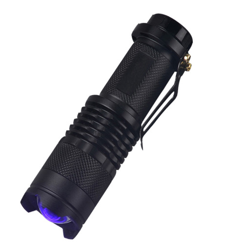 Flashlight 395nm banknote detection lamp 365 fluorescent detection lamp portable multi-functional purple light purple light flashlight