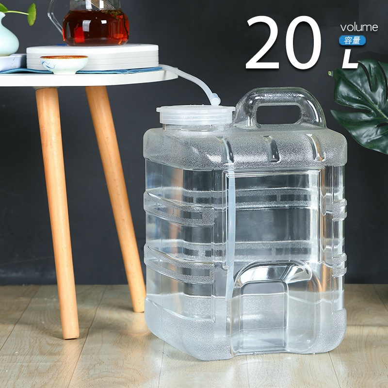 20升pc透明功夫茶储水桶手提家用纯净矿泉桶装水桶茶几泡茶饮水桶