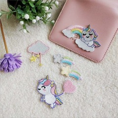 Embroidered cartoon self-adhesive rainbow Xiao Maun starlight bag clothing decoration patch