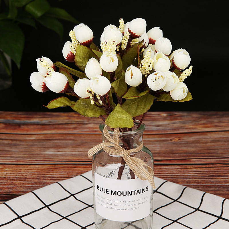 Simulación 15 otoño estrella brotes Rosa brotes boda celebración flor estrella brotes pulgar Rosa fábrica al por mayor