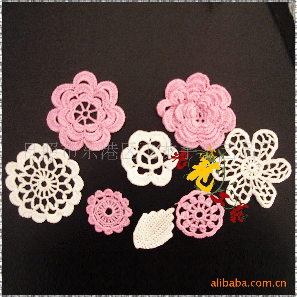 供应手钩花，钩针胸花，毛线花。H-38