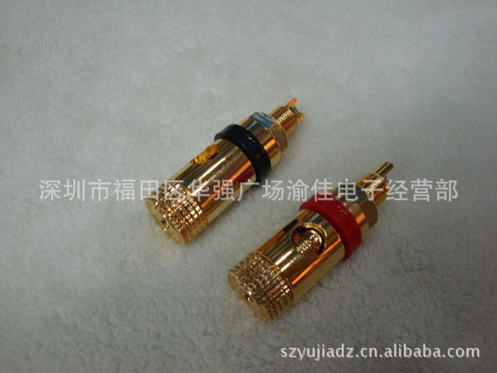 纯铜镀金接线柱 音响接线柱 功放喇叭端子 香蕉插座 音响插座