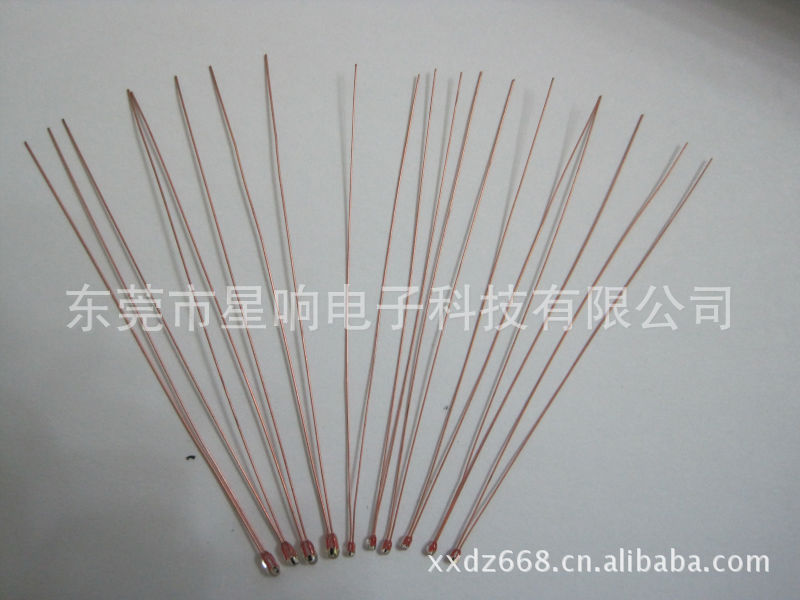 单端玻璃封装NTC热敏电阻104F/3950玻封热敏电阻