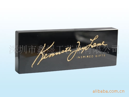 【亚克力制品】树脂高档商务纸镇，水晶胶文房用书镇(图)