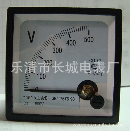 供应长城电表厂 CD-72  500V 指针式电压测量仪表