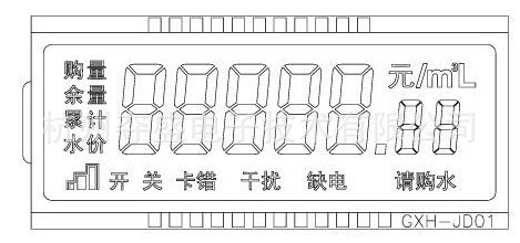 数显水表LCD液晶屏定制免费提供技术指导