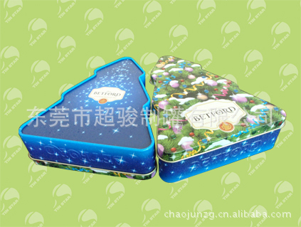 供应圣诞礼品罐、马口铁罐，圣诞树形罐，圣诞罐。(图)