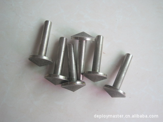 客户订制电镀金刚石带柄锥形磨头超硬钻石磨具材料粒度齐欢迎订购