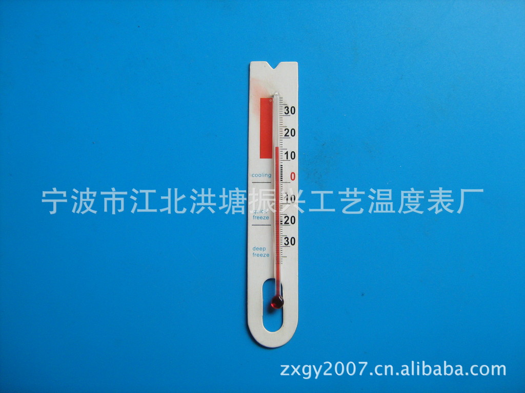 供应温度计 工艺品纸牌温度计（冰箱表）