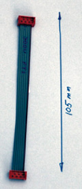 1.27MM/6P红色IDC成品排线 L=105MM