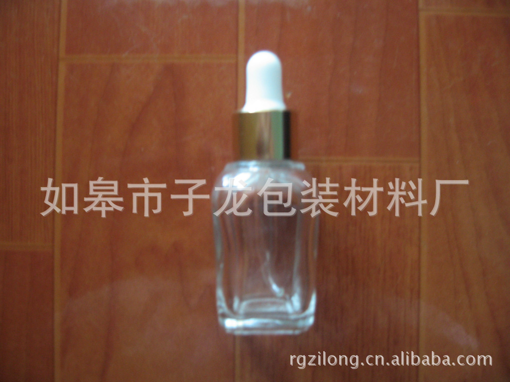 供应20ml透明方精油瓶 方形精油瓶 磨砂精油瓶 滴管玻璃瓶