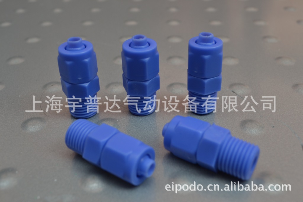 塑钢快拧接头 SC6-02（直通插外径6mm 内径4mm塑料管，2分螺纹）