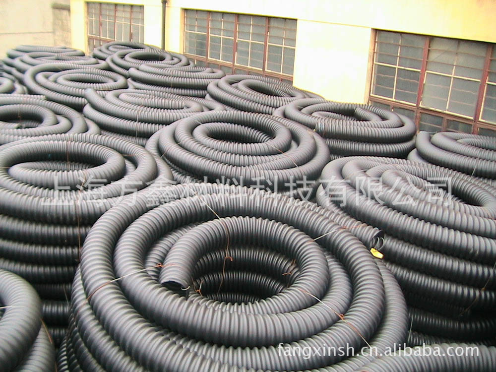 HDPE碳素螺纹管 电缆电力保护管PE炭素管