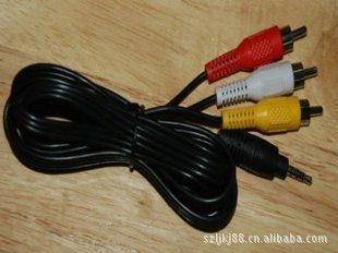 4极 3.5 RCA线，音视频线，连接线，视频线，优质铜芯线