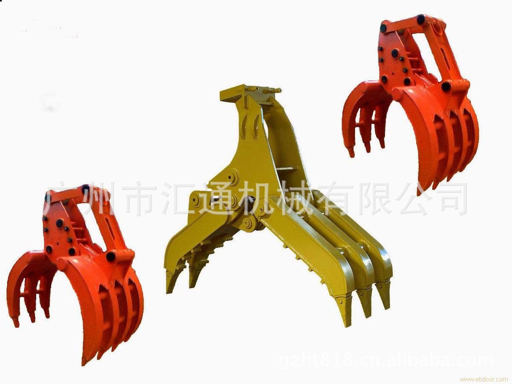 挖掘机液压旋转抓木器改装柳工挖机抓木器卡特适配机械抓木器