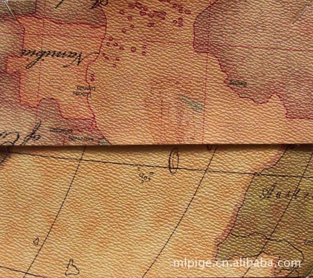 皮革PVC人造革热销PVC地图纹仿皮革3670