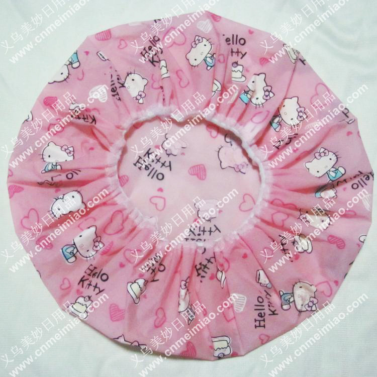 Factory wholesale PEVA printing Waterproof shower cap Promotional Gifts Dust cap personality Customize