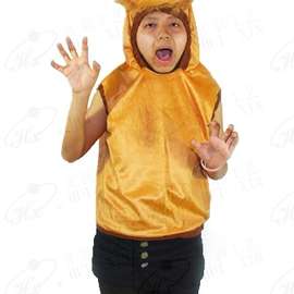 小额批发无袖狮子动物演出服装 狮子表演服 儿童表演服动物服