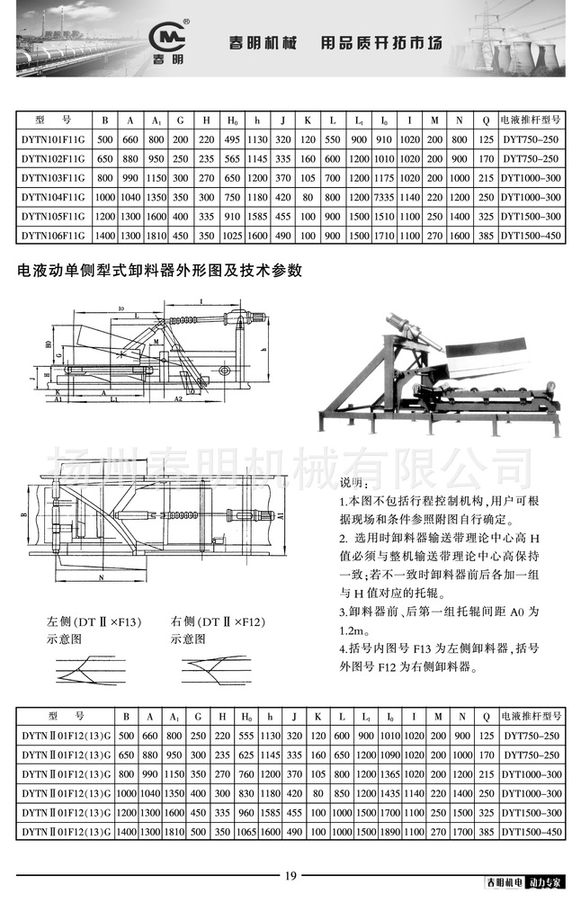厂家直供电液动犁式卸料器 供应电液动可变槽角犁式卸料器批发