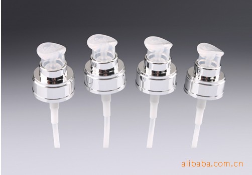 20口径410乳液喷头 化妆品包装UV镀银乳液喷头膏霜泵头 粉泵