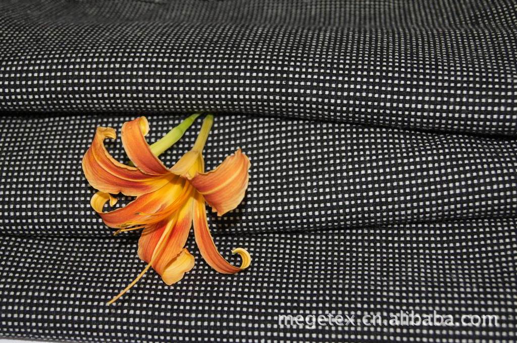 秋冬格子毛纺面料  女装格子粗纺面料 女士男士大衣面料