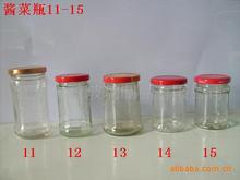 玻璃瓶厂常年供应高白料玻璃瓶 高白料酱菜玻璃瓶 图