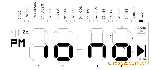 DL9603:2功能3.5/4位LCD时钟IC
