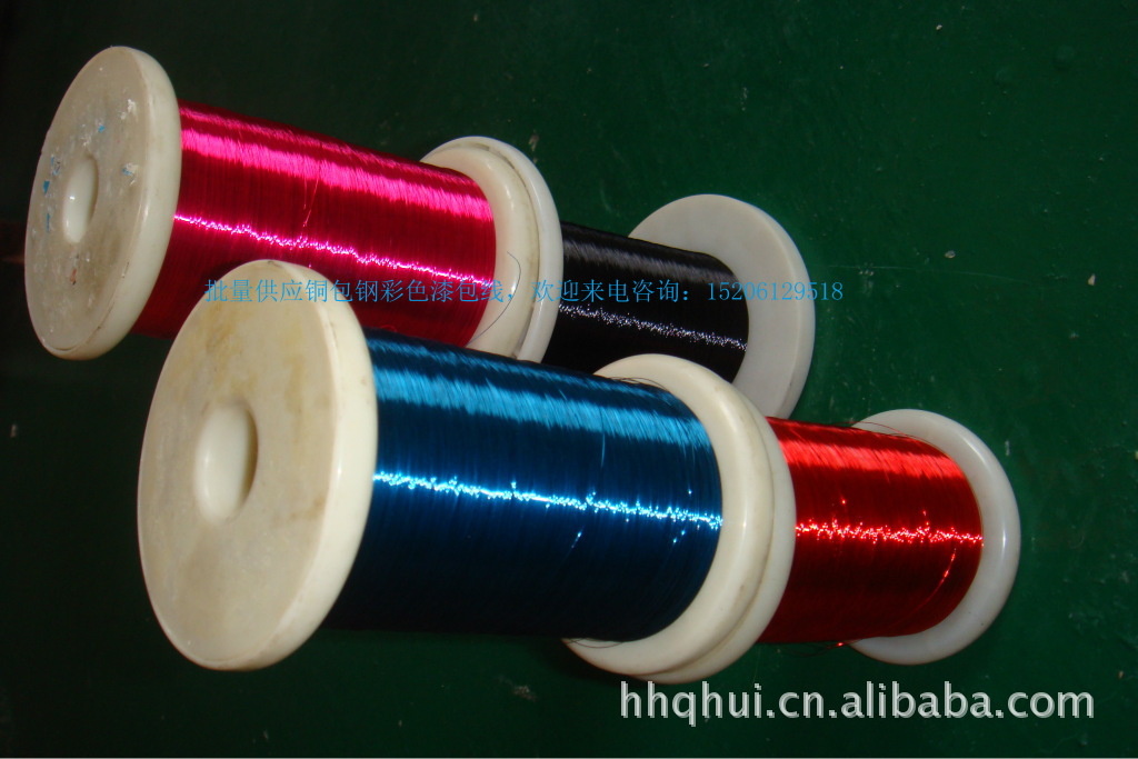 【耐磨耐用】铜包钢彩色铜包钢漆包线、彩色装饰线 批量供应