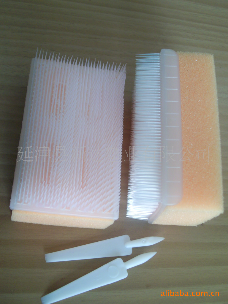 橙黄色、橘黄色、海绵洗手刷