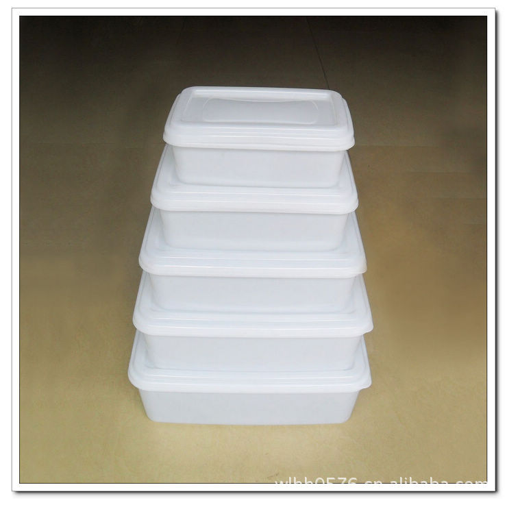 【厂家】883  生活日常用品 储存食品 白色塑料保鲜盒|ru