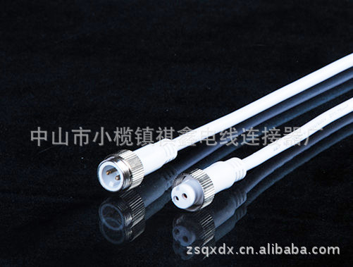 厂家直销热卖 LED公母对接插头线防水两芯铜头连接器IP68耐寒电线