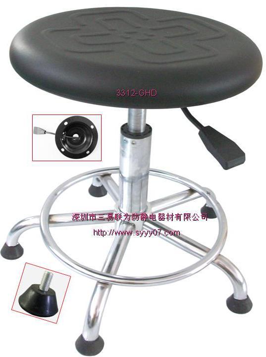 厂家批发工作凳子，PU发泡凳，实验凳耐磨多功能防静电静音办公椅