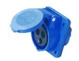 工业插头插座,耦合器及接插装置 SF-413 16A  三级暗装斜座 蓝色