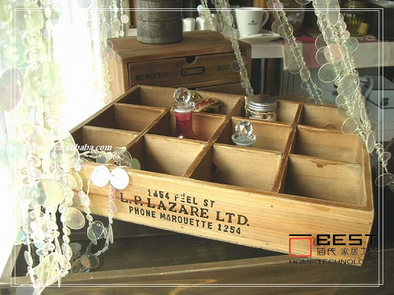 홈 식료품 나무 저장 트레이 Zakka 바람 저장 트레이 원래 나무 색 저장 트레이 12 화물 저장 상자