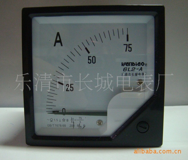 供应长城电表厂 6L2 75/5 交流电流表 外形80X80