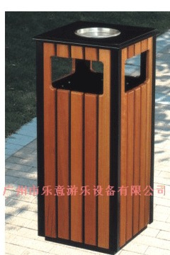 供应 木制垃圾箱 小区果皮箱 木制果皮桶