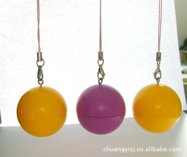 直径3.8cm球形唇膏管盒，圆球挂绳盒，唇膏圆球，圆球唇膏挂绳