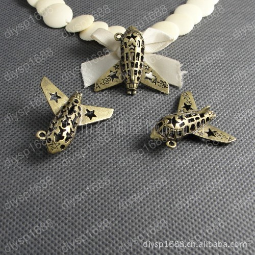 A4905  配件DIY材料 饰品配件批发 ZAKKA手工 复古飞机饰品配件