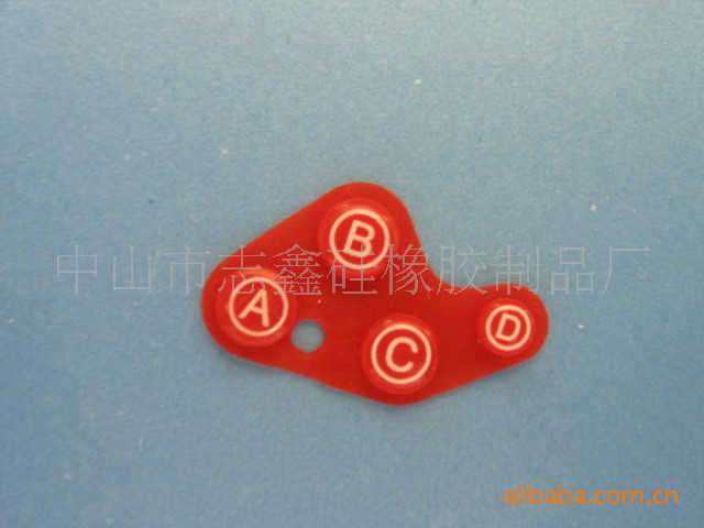 中山硅胶厂硅胶防盗器按键导电胶片 硅胶电源按键 单点按键定制