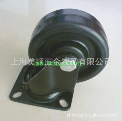 生产厂家美顺4寸38宽中重型带轴承酚醛树脂耐高温脚轮万向轮