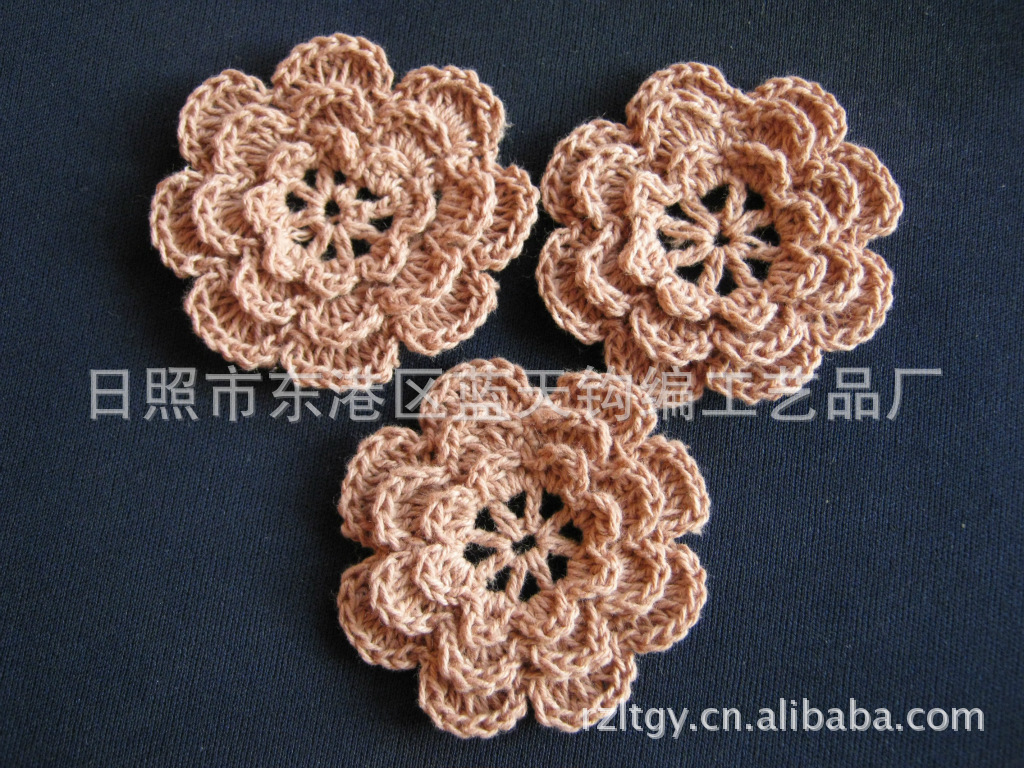 手钩花、手工钩花、手钩花编织