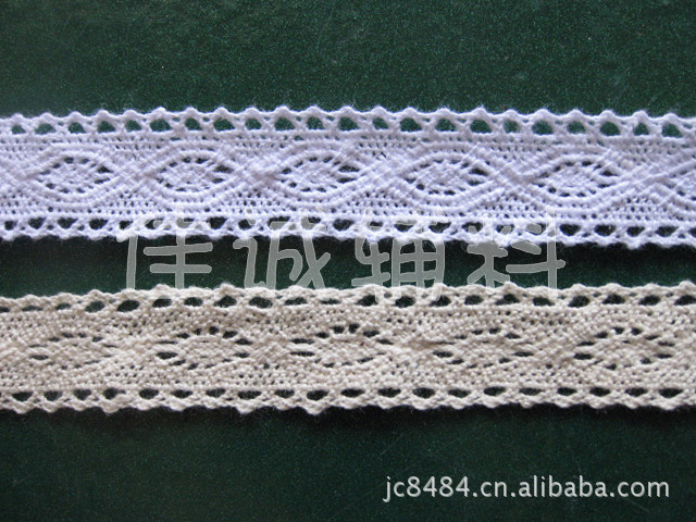 漂白色纯棉花边 服装辅料DIY配件 2CM狗牙花边