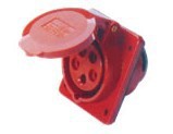 工业插头插座,耦合器及接插装置 SF-415 16A  五级暗装斜座 红色