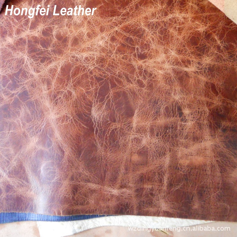 特价提供各种风格进口 疯马牛皮 diy手工皮料