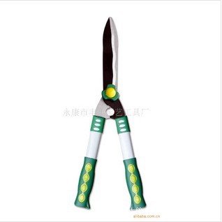 现货供应不锈钢园林剪翠绿色直头修枝园林剪加长柄园林篱笆剪定制