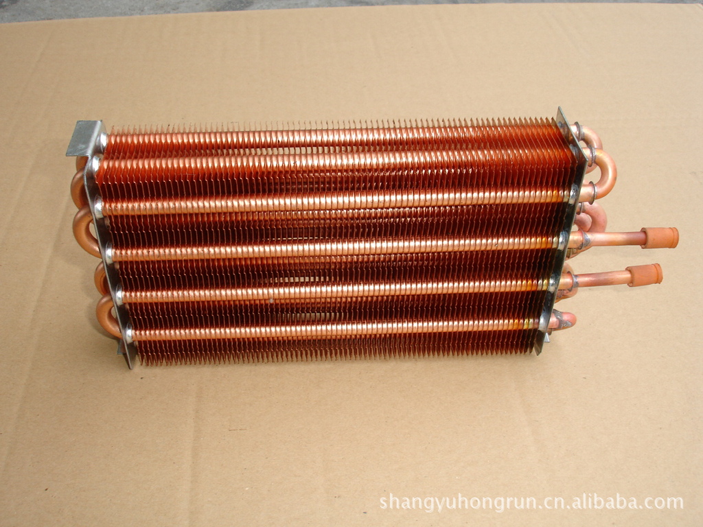 厂家供应 铜翅片冷凝器蒸发器定做 空调风柜表冷器铜箔翅片蒸发器