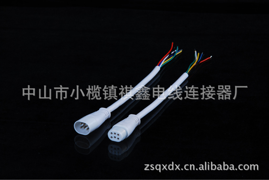 厂家直销纯铜国标耐寒防水IP68 插头六芯快速插，护栏管对接线