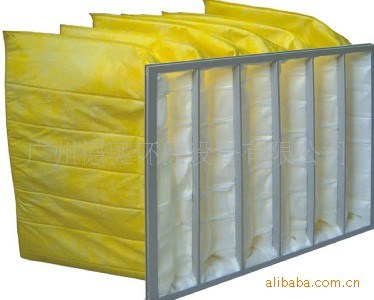 供应工业铝框无纺布袋式空气过滤器 中央空调中效通风系统过滤器