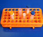 多功能试管架 18x50孔 塑料  硅胶卡圈 