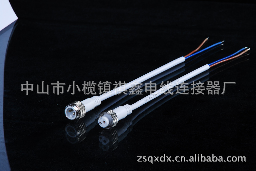 供应 LED防水连接器公母对接插头线耐寒电线航空插dc插铜头